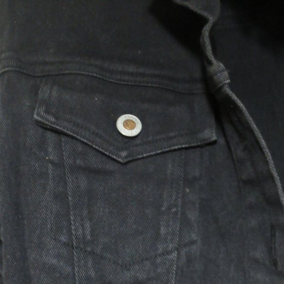 Vintage Retro I.O.U Black Denim Jean Jacket (Sz, S) and Jean (Sz. 5) Set - Picture 12 of 16